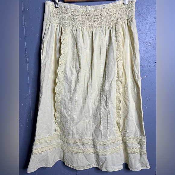 Free People Whitney Midi Skirt Yellow size Yellow - Picture 6 of 10